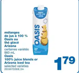 Wholesale Club MÉLANGES DE JUS À 100 % OASIS OU THÉ GLACÉ ARIZONA, 960 ML offer