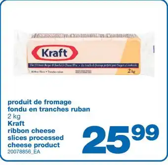 Wholesale Club PRODUIT DE FROMAGE FONDU EN TRANCHES RUBAN, 2 KG offer