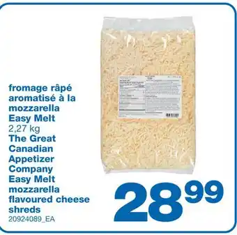 Wholesale Club FROMAGE RÂPÉ AROMATISÉ À LA MOZZARELLA EASY MELT, 2,27 KG offer