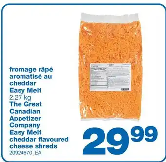 Wholesale Club FROMAGE RÂPÉ AROMATISÉ AU CHEDDAR EASY MELT, 2,27 kg offer