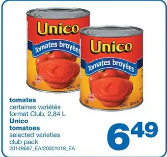 Wholesale Club TOMATES, 2,84 L offer