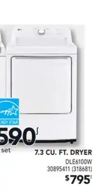Réno Dépôt LG 7.3 CU. FT. DRYER offer