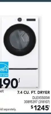 Réno Dépôt LG 7.4 CU. FT. DRYER offer
