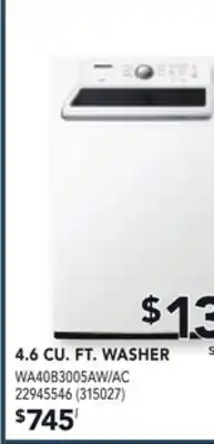 Réno Dépôt SAMSUNG 4.6 CU. FT. WASHER offer