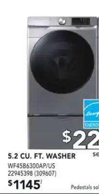 Réno Dépôt SAMSUNG 5.2 CU. FT. WASHER offer