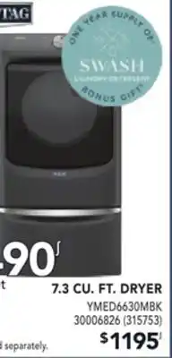 Réno Dépôt MAYTAG 7.3 CU. FT. DRYER offer