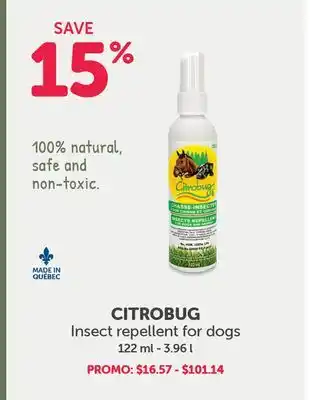 Mondou CITROBUG Insect repellent for dogs offer