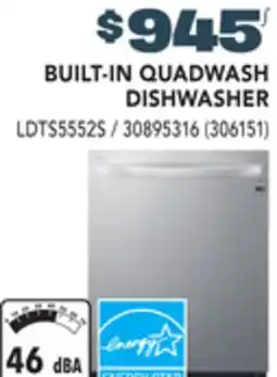 Réno Dépôt LG BUILT-IN QUADWASH DISHWASHER offer