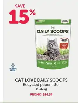 Mondou CAT LOVE DAILY SCOOPS Recycled paper litter offer