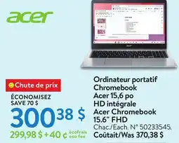 Walmart Acer Chromebook 15.6 FHD offer
