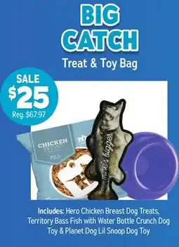 Ren’s Pets Depot BIG CATCH Treat & Toy Bag offer
