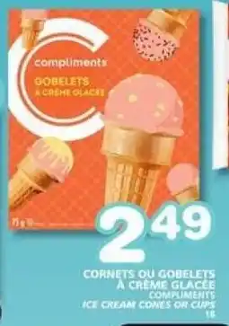 IGA Compliments Ice Cream Cones or Clips offer