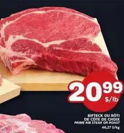 IGA Prime Rib Steak or Roast offer