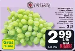 IGA RAISINS VERTS SANS PÉPINS offer
