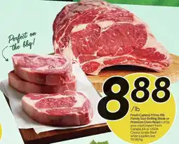 Sobeys Fresh Capless Prime Rib Family Size Grilling Steak or Premium Oven Roast offer