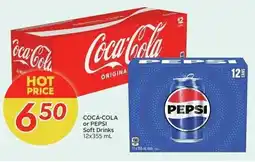Sobeys COCA-COLA or PEPSI Soft Drinks 12x355 mL offer