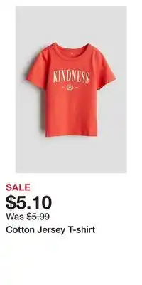 H&M Cotton Jersey T-shirt offer