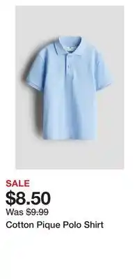 H&M Cotton Pique Polo Shirt offer