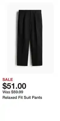 H&M Relaxed Fit Suit Pants offer