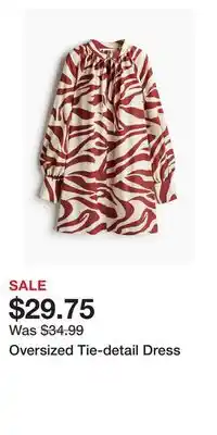 H&M Oversized Tie-detail Dress offer