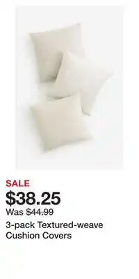 H&M 3-pack Textured-weave Cushion Covers offer