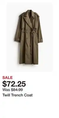 H&M Twill Trench Coat offer