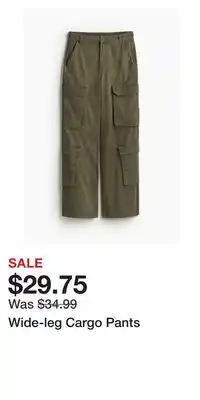 H&M Wide-leg Cargo Pants offer