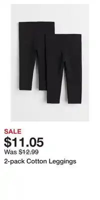 H&M 2-pack Cotton Leggings offer