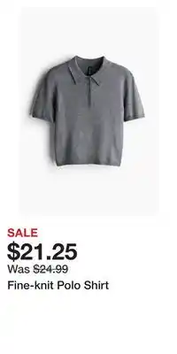 H&M Fine-knit Polo Shirt offer