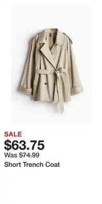 H&M Short Trench Coat offer