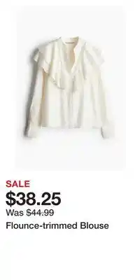 H&M Flounce-trimmed Blouse offer