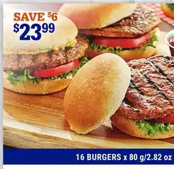 M & M Food Market Fully Cooked Tasty Burgers † offer