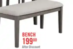 The Brick Krew Dining Bench with Polyester Fabric, 48W - Grey offer