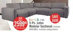 The Brick Lotus Chenille 5-Piece Modular Sectional - Charcoal offer