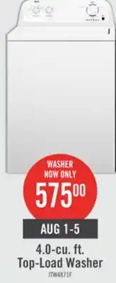 The Brick Inglis 4.0 Cu. Ft. Front-Load Washer - White - ITW4871FW offer