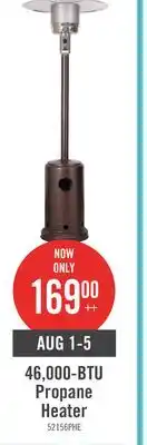 The Brick Bond Brushed Bronze Propane Patio Heater - 52156 offer