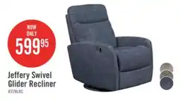 The Brick Jeffry 30.3 Indigo Blue Velvet Fabric Swivel Glider Reclining Chair offer