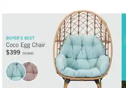 The Brick Coco Egg Outdoor Patio Chair - Hand-Woven Resin Wicker, UV & Weather Resistant - Blue offer