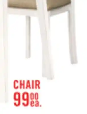 The Brick Bryn Dining Chair with Fabric Seat, Ladder-Back White offer