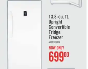 The Brick Midea 13.8 Cu. Ft. Convertible Upright Refrigerator-Freezer - MU138SWAR1RC1 offer