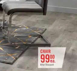 The Brick Jaye Dining Chair with Vegan-Leather Fabric, Metal - Grey offer