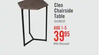 The Brick Cleo 15.7 Chairside Table - Brown with Black Metal Legs offer