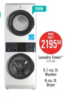 The Brick Electrolux 5.1/8.0 Cu. Ft. Front-Load Laundry Tower - White - ELTE730CAW offer