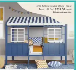 The Brick Little Seeds Rowan Valley Forest Twin Loft Bed - White/Blue offer