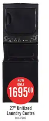 The Brick GE Unitized Electric Spacemaker 4.4 Cu.Ft. Washer and 5.9 Cu.Ft Dryer GUD37ESMMDG offer