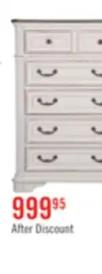 The Brick Grace Bedroom Chest of Drawers with Lift-Top Storage Tray, 5-Drawer, 38W x 52H - Antique White offer