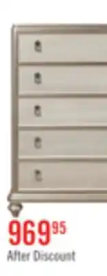 The Brick Diva Bedroom Chest of Drawers, 7-Drawer, 39W x 56H, Glam - Silver offer