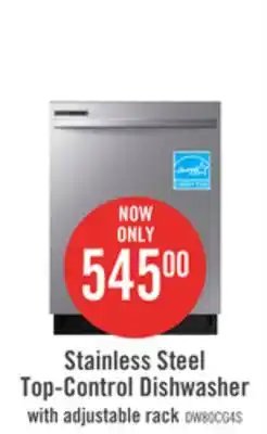 The Brick Samsung 24 53 dBA Built-In Top-Control Dishwasher with Hybrid Tub - DW80CG4021SRAA offer