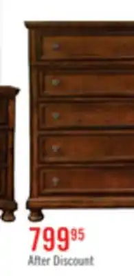The Brick Chelsea Bedside 3-Drawer Nightstand, 28W x 28H - Cherry Brown offer