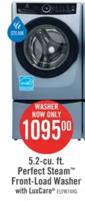 The Brick Electrolux 5.2 Cu. Ft. Front-Load High-Efficiency Steam Washer - Glacier Blue - Stackable - ELFW7437AG offer
